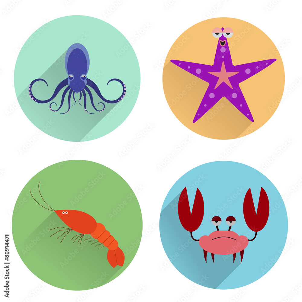 Set of Water Creatures Set of Water Creatures
