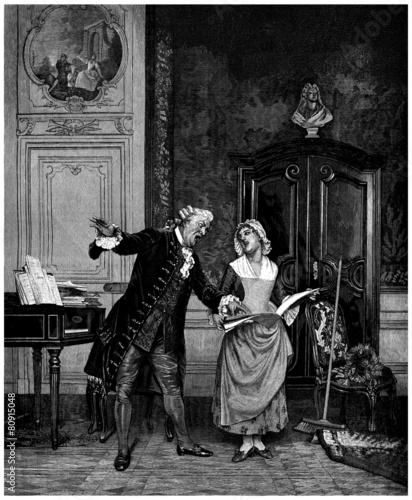 Tableau sur toile Duo - end 18th century