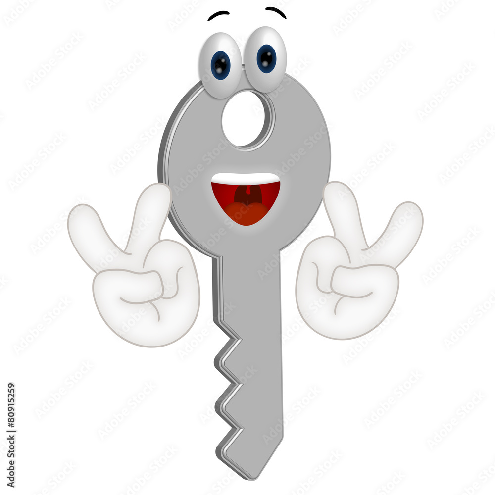 Funny key cartoon illustration locksmith comic Funny key cartoon illustration locksmith comic