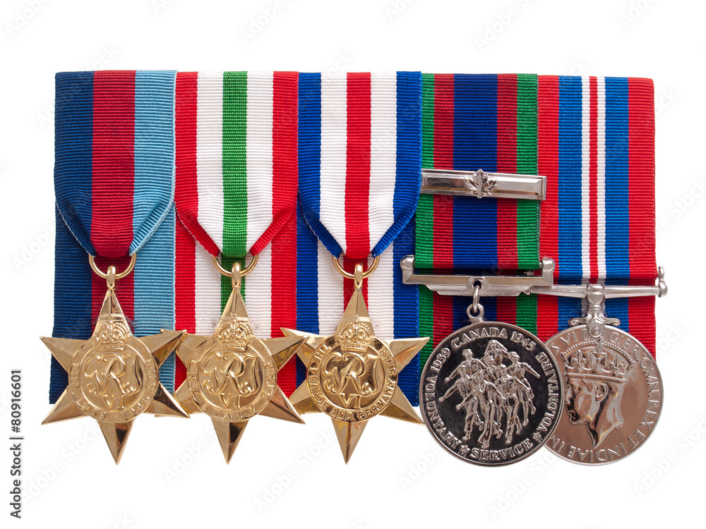 Obraz premium World War II Canadian medals