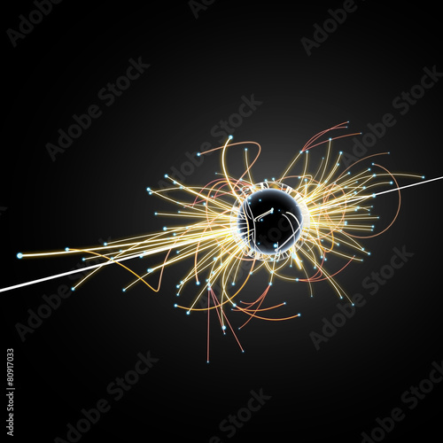 Particle Collision and Blackhole in LHC (Large Hadron Collider) photo