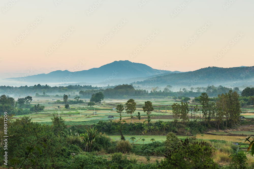Beautiful landscape of Thailand countryside