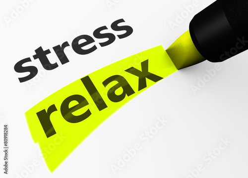 Stress Vs Relax Choice Concept