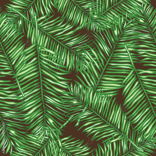 Palm leaves  abstract vector seamless pattern