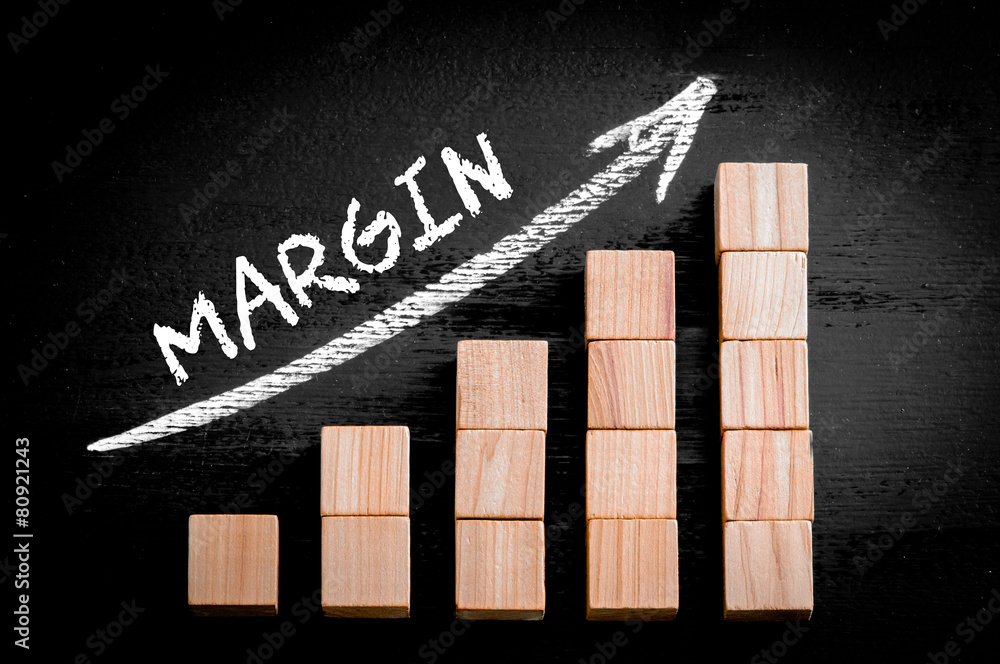 Word Margin on ascending arrow above bar graph