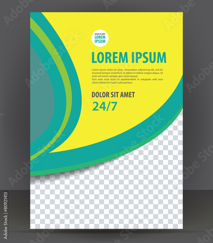 Magazine, flyer, brochure, cover layout design template
