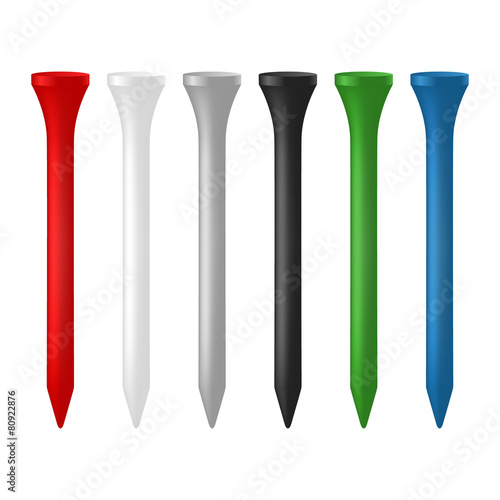 Vector golf tees.