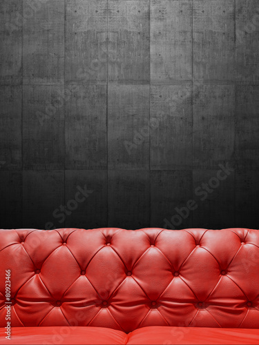 Segment Leather Sofa Upholstery With Copyspace