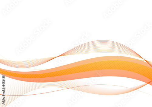 bright shining orange swoosh waves lined motion