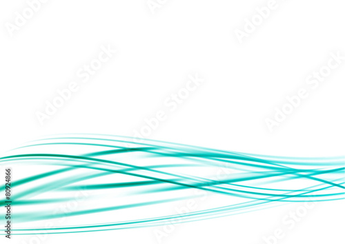 turquoise blue green lined flowing swoosh waves