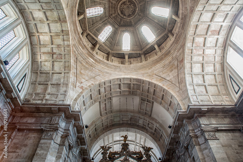 Interior of the Estrela Basilica in Lisbon  Portugal