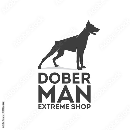 Doberman vector logo