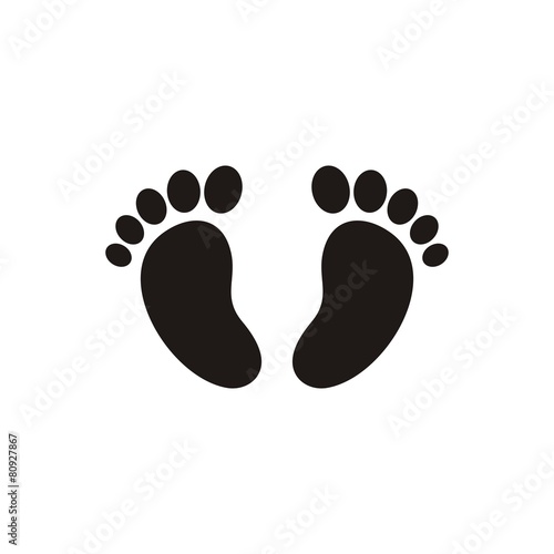Baby footprint icon..Baby footprint icon