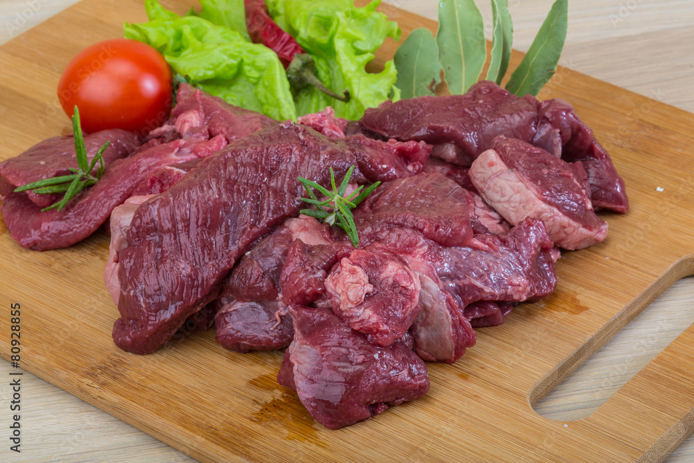 Raw venison Raw venison