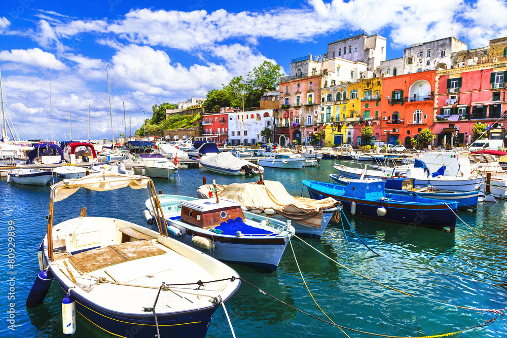 Procida -beautiful colorful small island of Italy