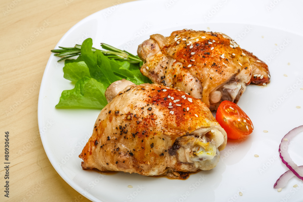Roasted chicken thighs Roasted chicken thighs