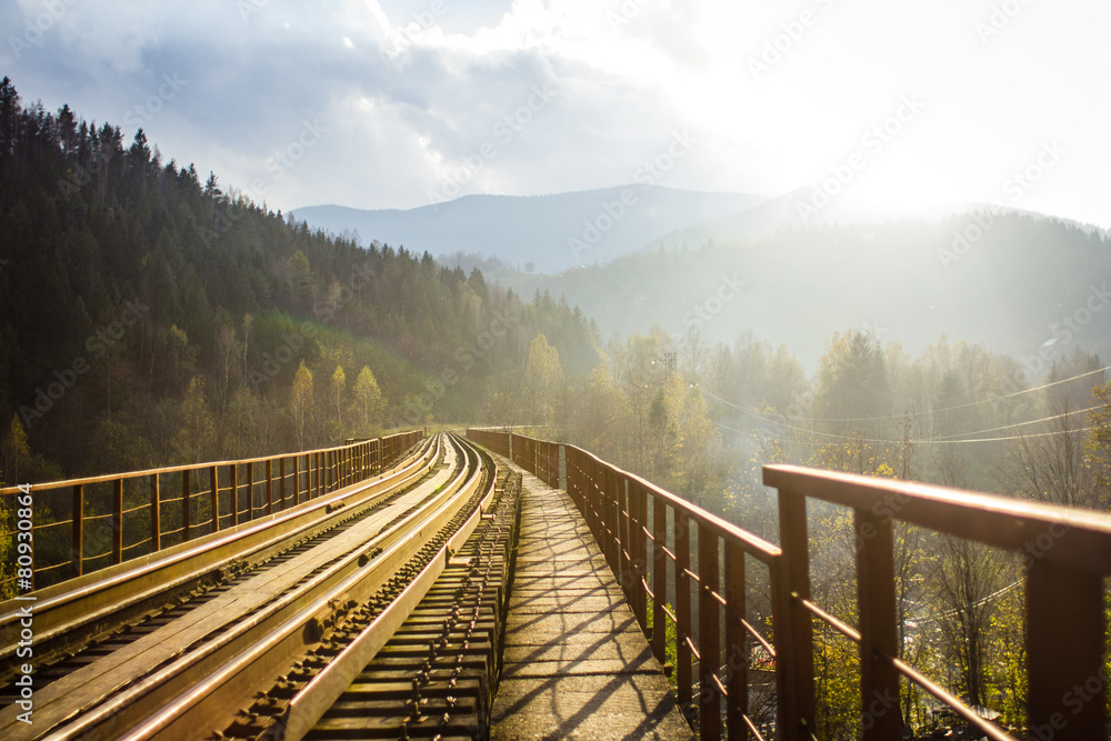 Fototapeta premium railway bridge in the highlands