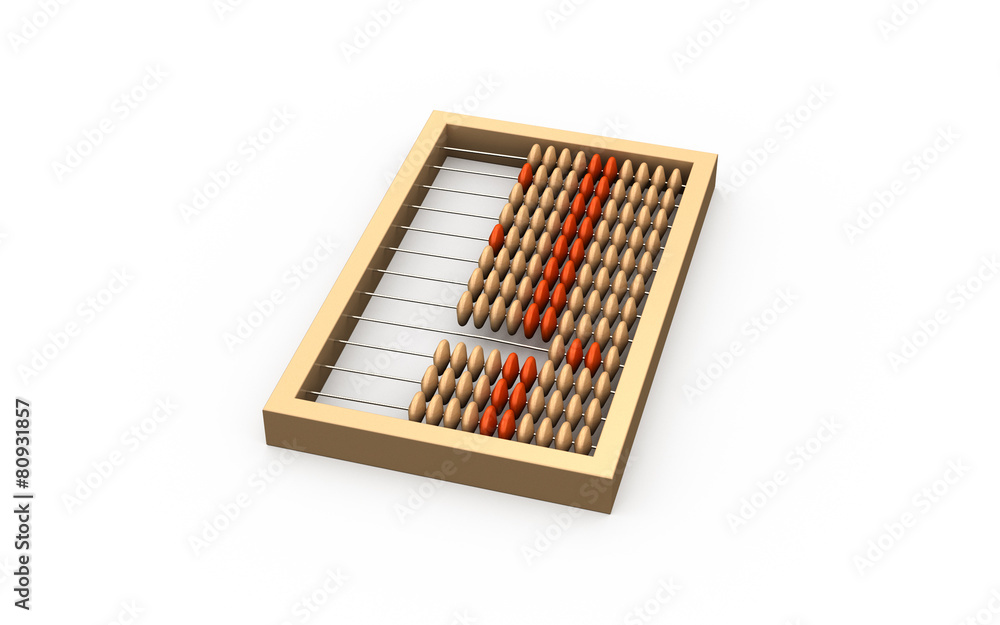 3d illustration of wooden abacus isolated on white background 3d illustration of wooden abacus isolated on white background