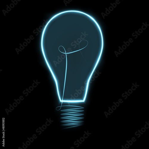 Modern background with light bulb