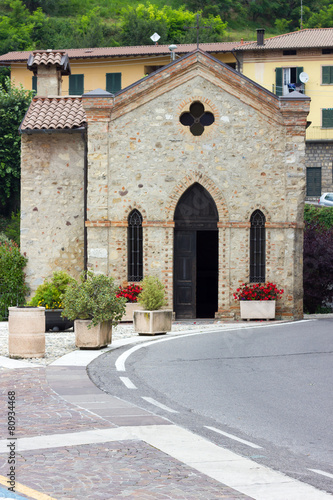 Tableau sur toile Iseo lake Vigolo church