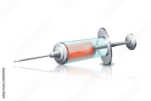 syringe on white