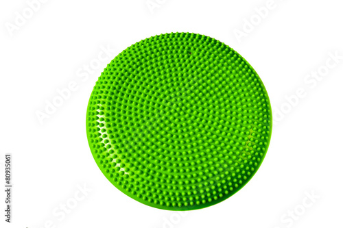 Green balance cushion for fitness and yoga