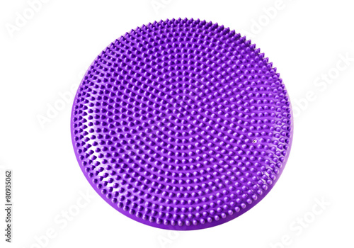 Purple balance cushion for fitness and yoga