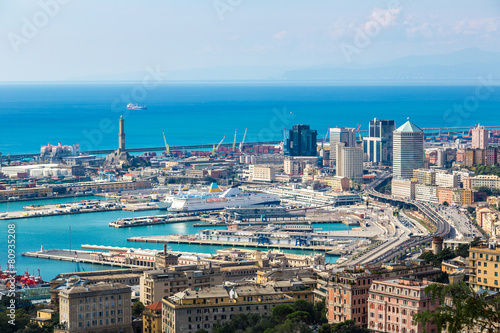Canvastavla Port of Genoa in Italy