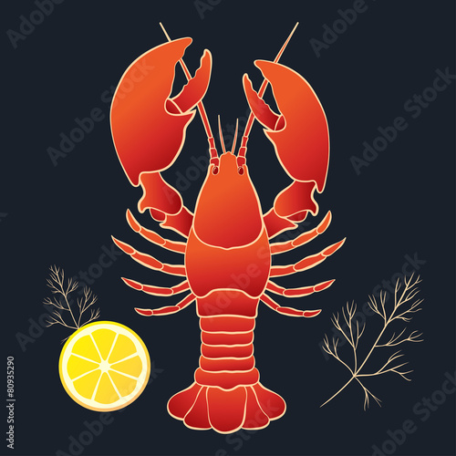 Lobster with lemon and dill