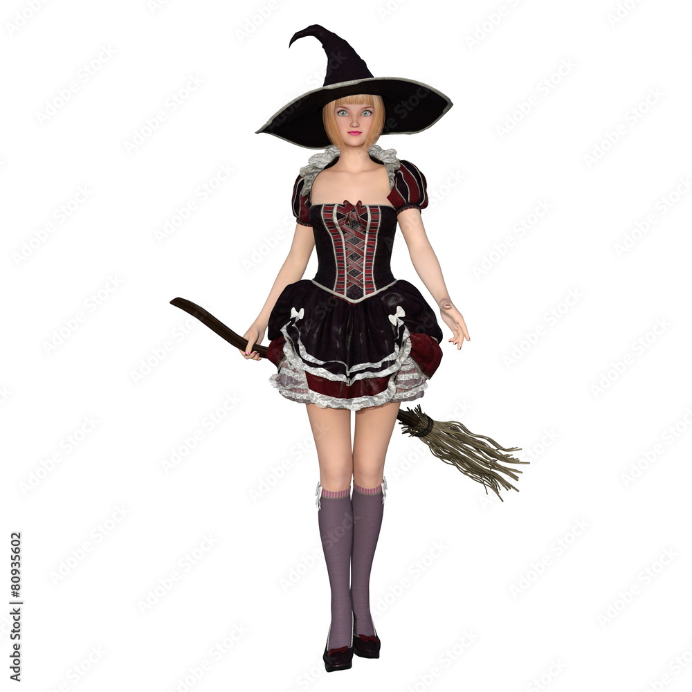 魔女コスチュームの女性