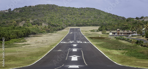 Runway Landing Strip Remote Tropical Island