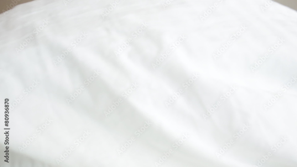 Little Asian child play hide and seek on the sofa bed Little Asian child play hide and seek on the sofa bed