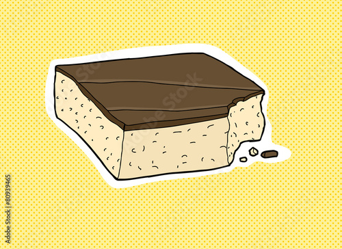 Single Slice of Bitten Cake