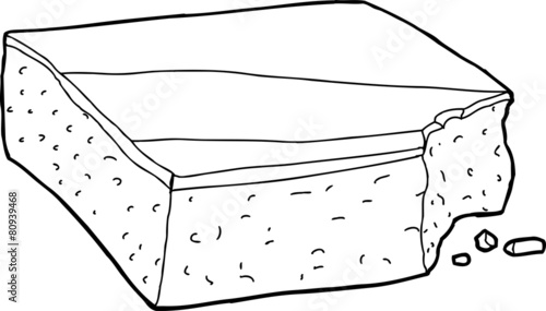 Outlined Bitten Brownie