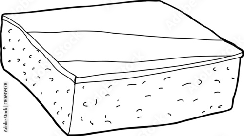Outlined Brownie Piece