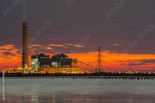 Power plant at twilight