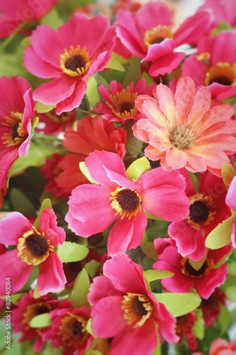 Beautiful vintage gerbera of artificial flowers