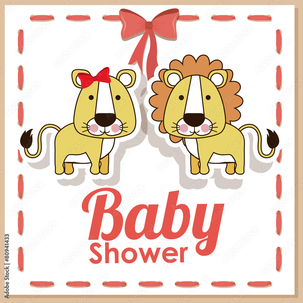 Fototapeta premium Baby Shower design, vector illustration