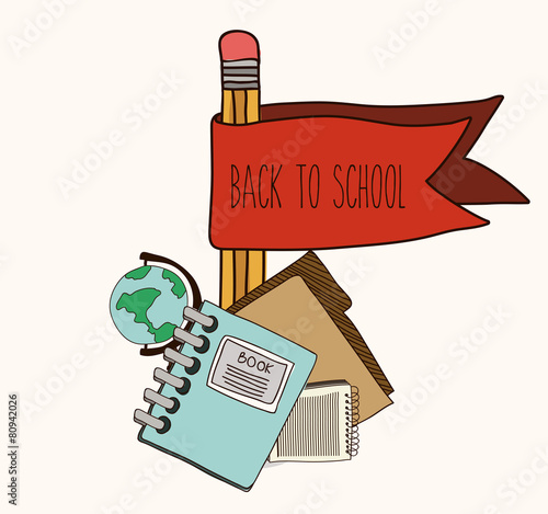 Back to School design, vector illustration