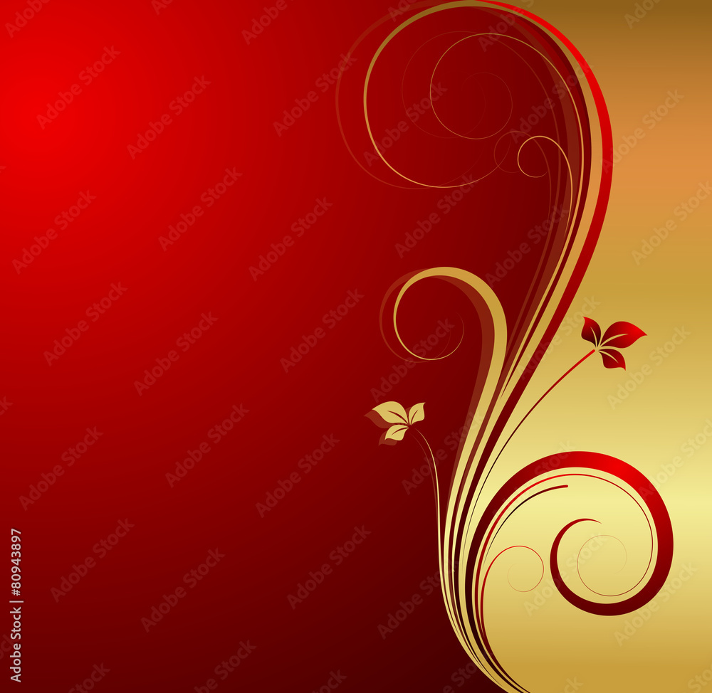 Golden Flourish Xmas Background