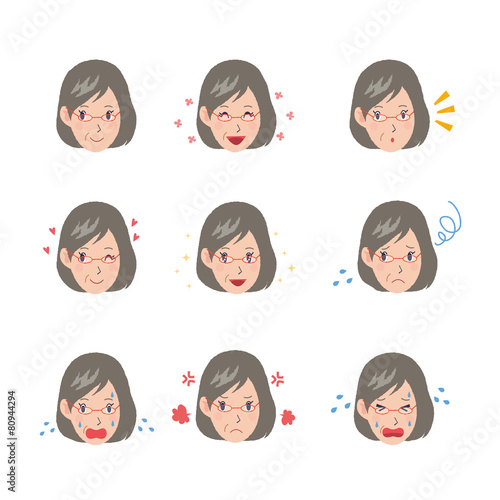 年輩 女性 顔 イラスト Stock Vector Adobe Stock 年輩 女性 顔 イラスト Stock Vector Adobe Stock