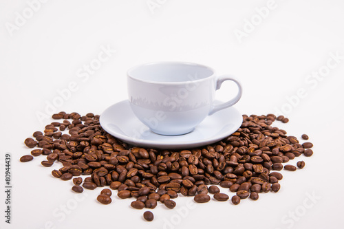 coffee bean on white paper background