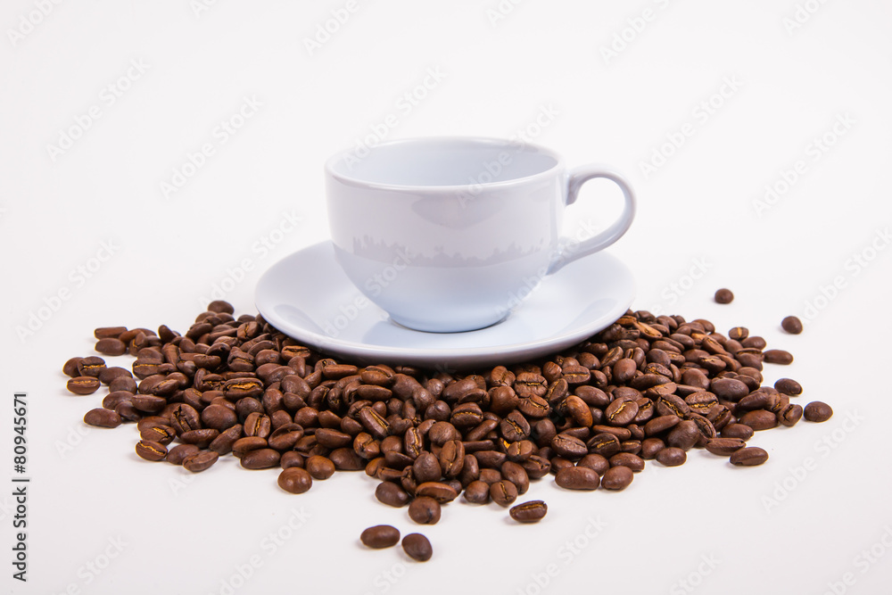 coffee bean on white paper background coffee bean on white paper background
