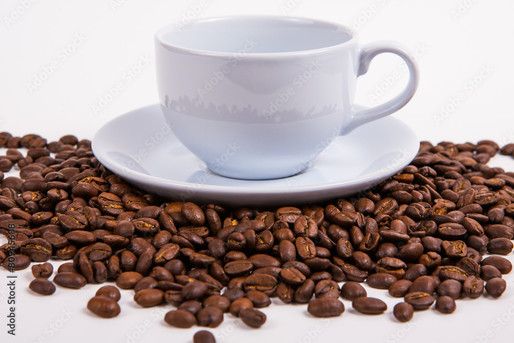 coffee bean on white paper background coffee bean on white paper background