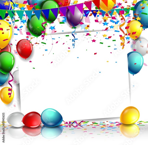 background with colorful balloons