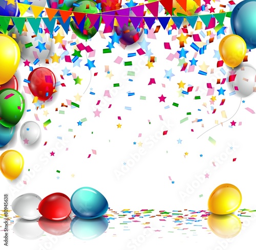 background with colorful balloons