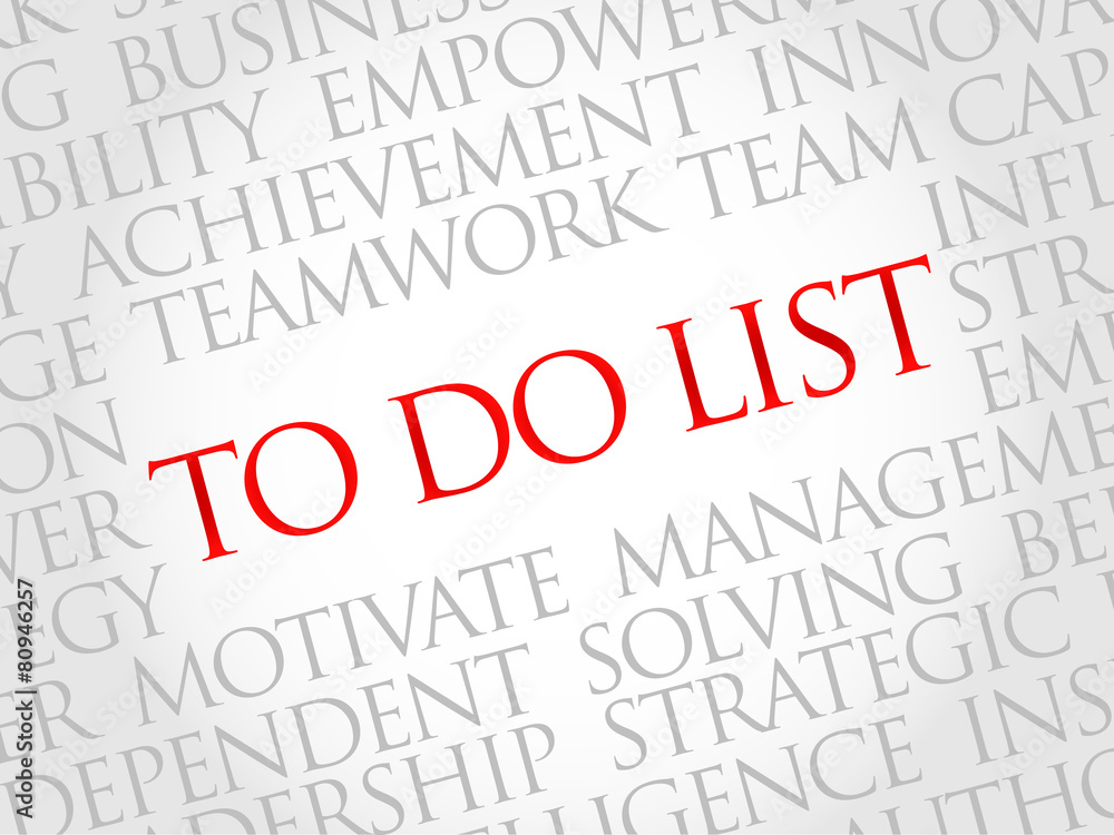 To Do List word cloud, business concept To Do List word cloud, business concept