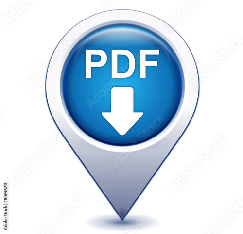 pdf téléchargement sur marqueur géolocalisation bleu