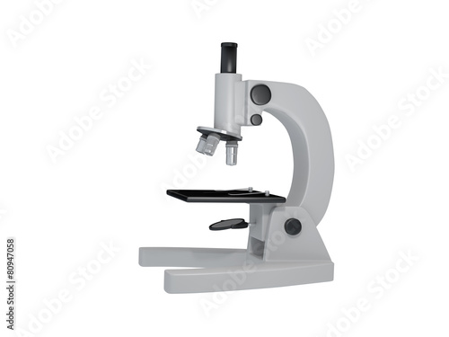 Microbiology Microscope On White