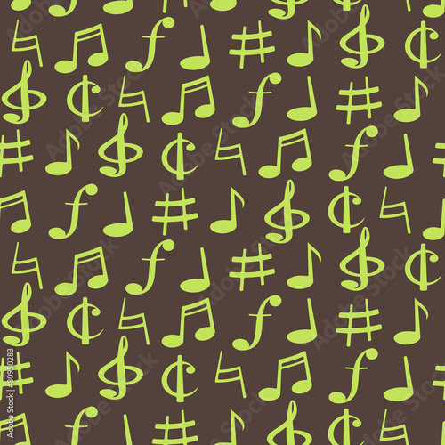 seamless background with musical symbols